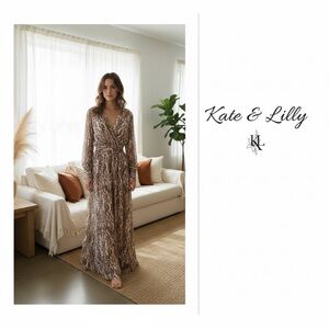 Kate & Lilly Perfect Fall Floral Maxi Dress